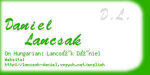 daniel lancsak business card